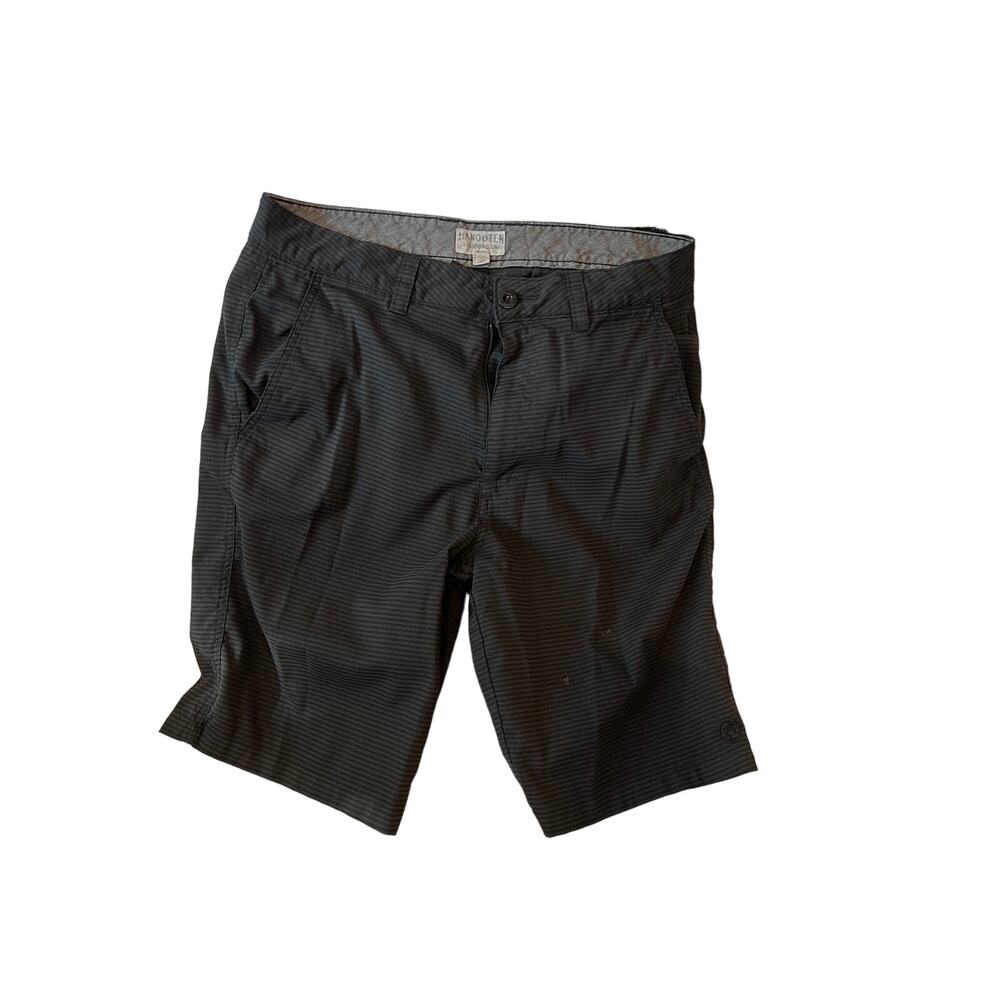 Hang Ten Flat Front 9" Inseam Black Soot Shorts W-32